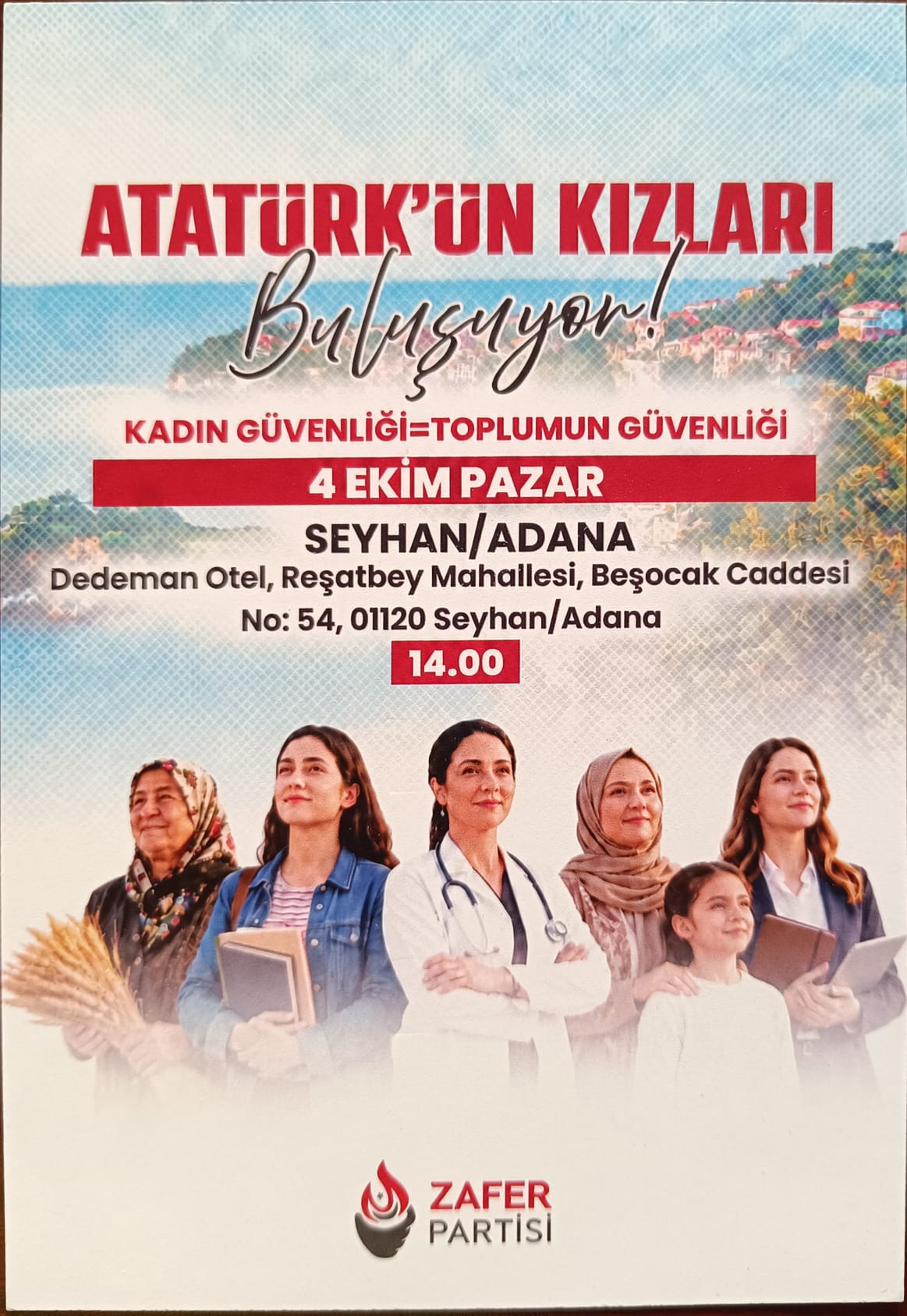 Zafer Partisi Genel Başkanı Ümit Özdağ Adana'ya Geliyor: "Atatürk’ün Kızları Buluşuyor" Etkinliği Düzenlenecek