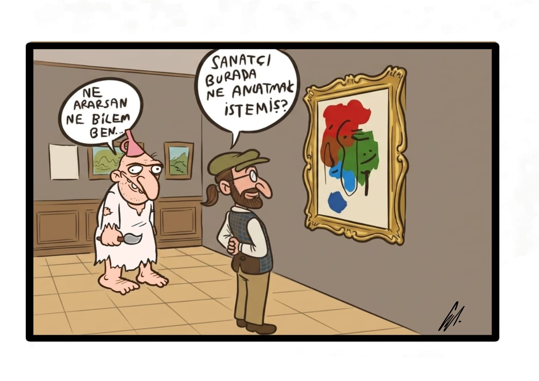 Ahmet Güney Sağlam karikatürü