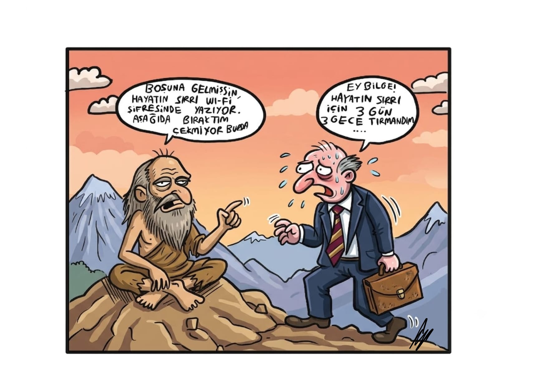 Ahmet Güney Sağlam karikatürü